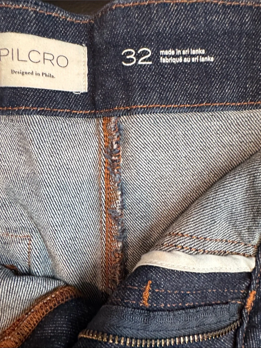 Anthropologie Pilcro Dark Blue denim Camper Shorts size 32- NWOT